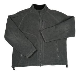 Eddie Bauer Windcutter Fleece‎ Jacket Full Zip Men's Large Outerwear Gray Coat